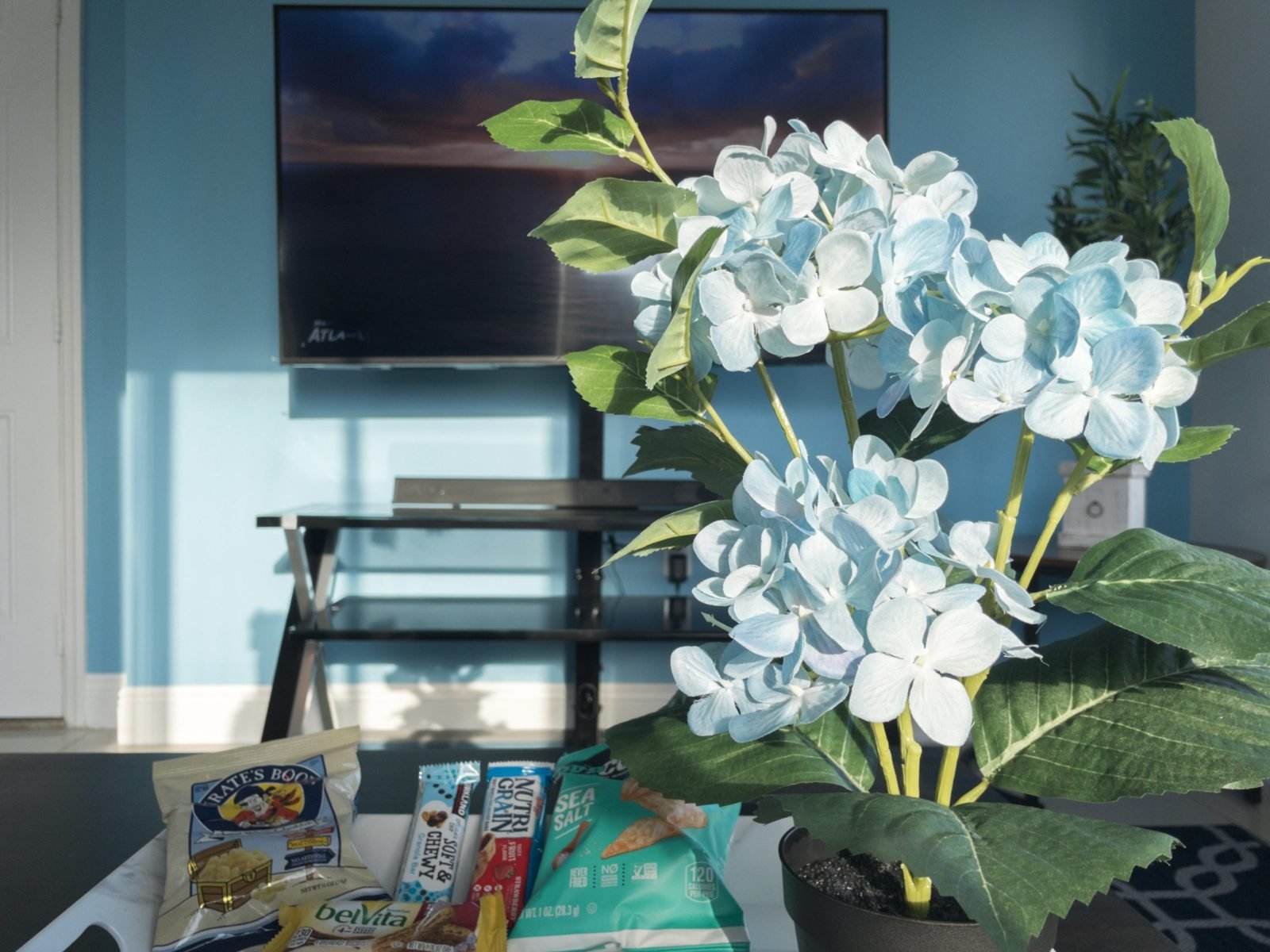 Smart TV and living space in the Cuba Libre Suite, Miami
